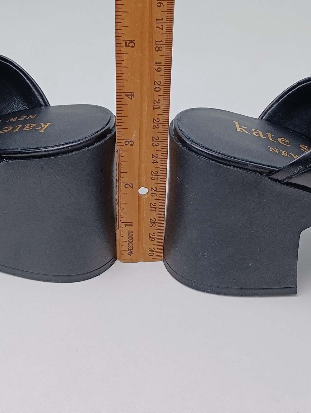Kate Spade Blake Platform Mule Loafers Shoe Size 8.5 B Women Leather In Black - Picture 10 of 15